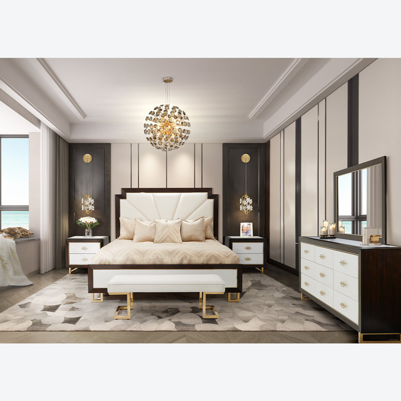 Michael Amini Belmont Place Cal. King Upholstered Bed Espresso